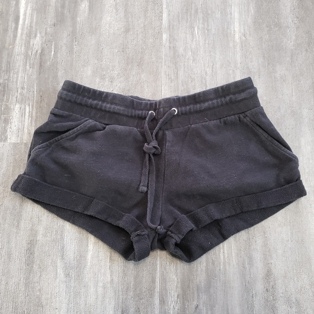 Black LA Hearts Sweat Short